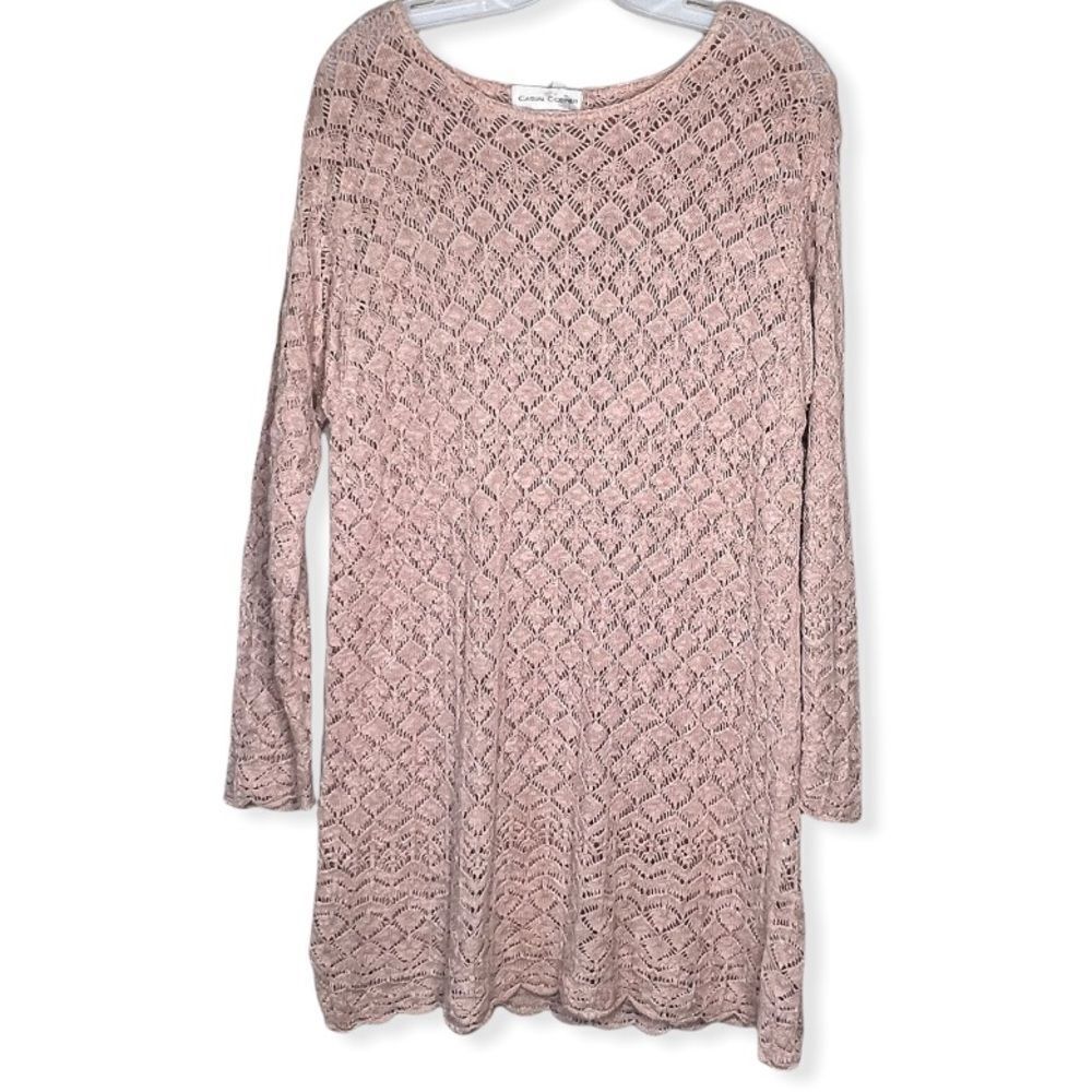 Vintage Casual Corner Linen Blend Tunic Sweater Dress